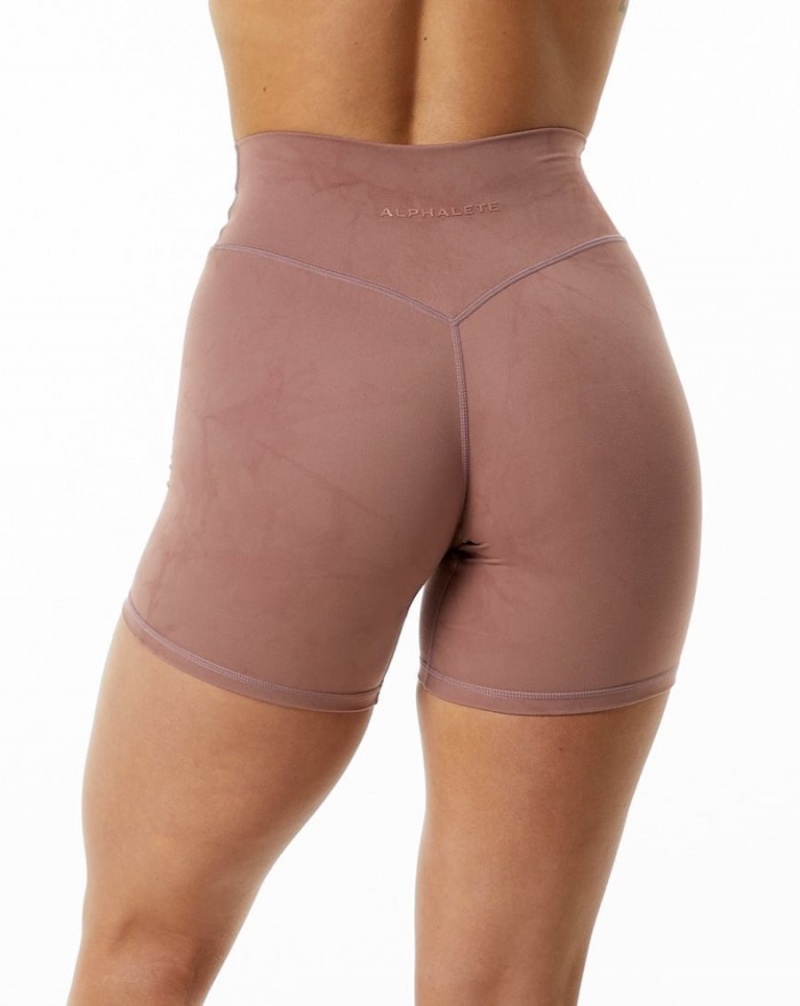 Women\'s Alphalete Alphalux Wonder Short 6" Shorts Dusty Rose | 0713-RXWBG