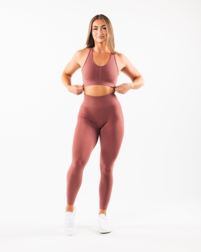 Women's Alphalete Amplify Bra Sports Bra Rose | 2319-BHCAX