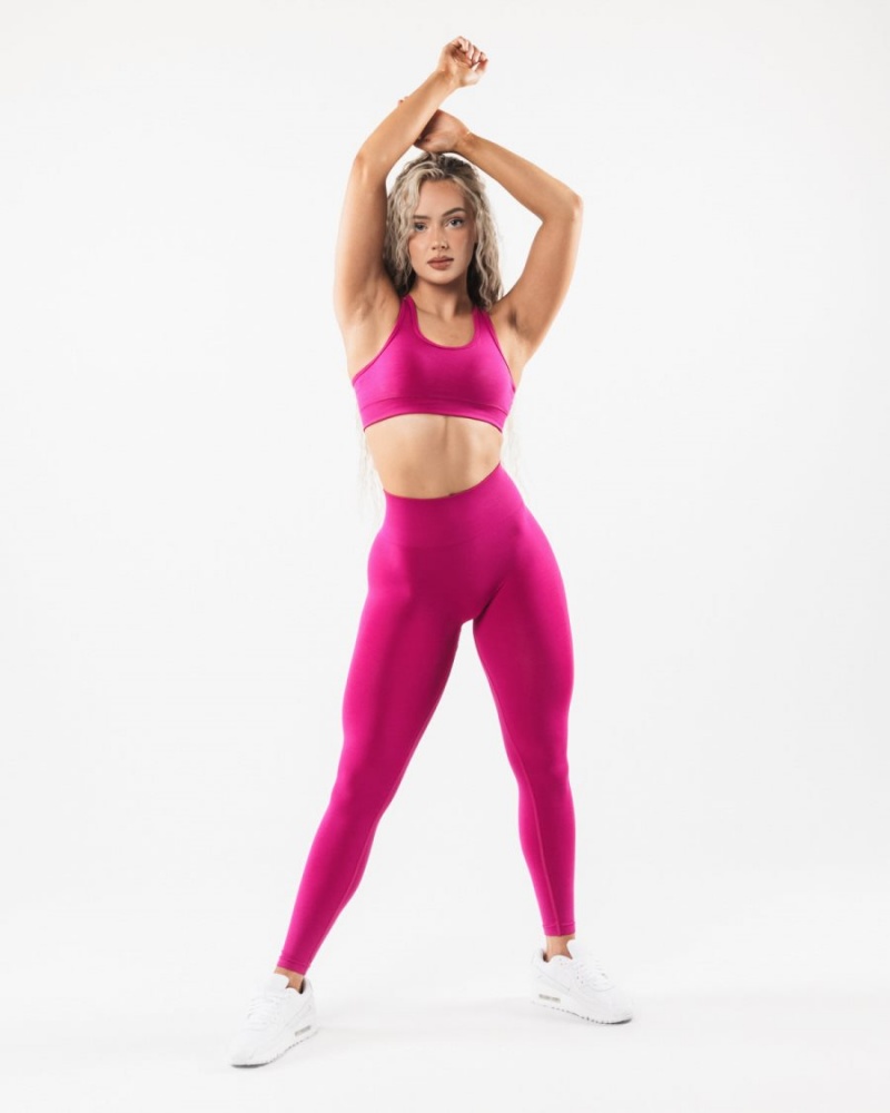 Women's Alphalete Amplify Legging Leggings Magenta | 6472-VQKCD