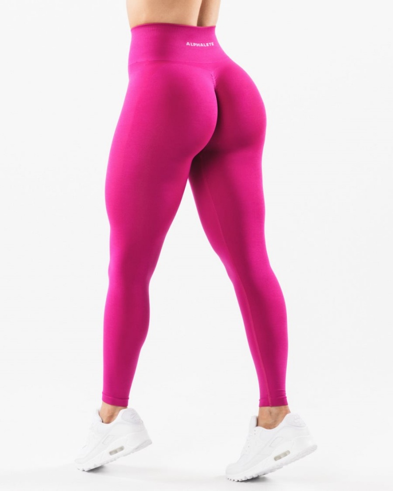 Women\'s Alphalete Amplify Legging Leggings Magenta | 6472-VQKCD