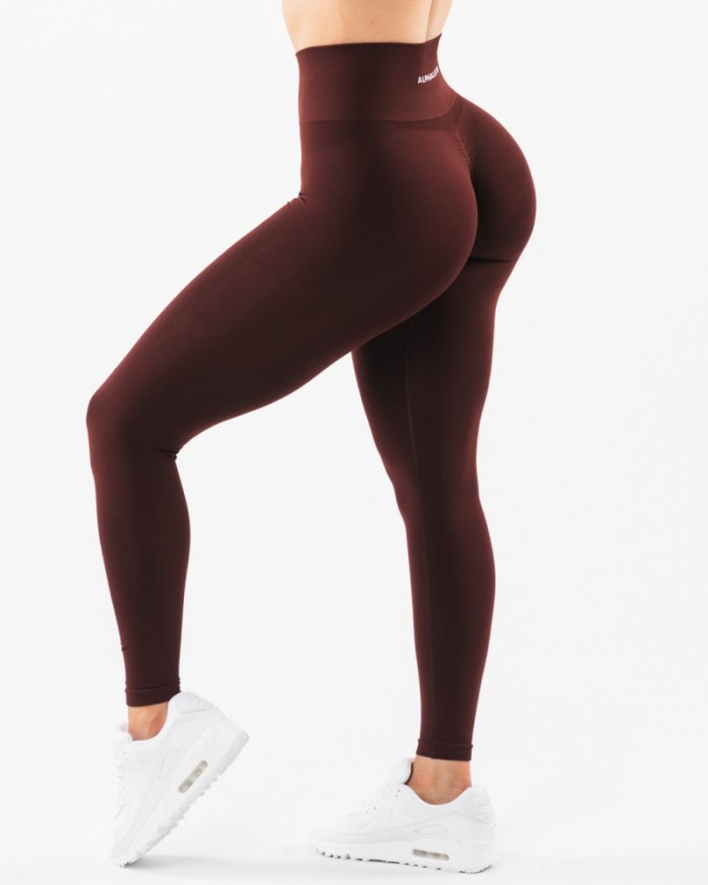 Women's Alphalete Amplify Legging Leggings Sangria | 4930-VUSKC