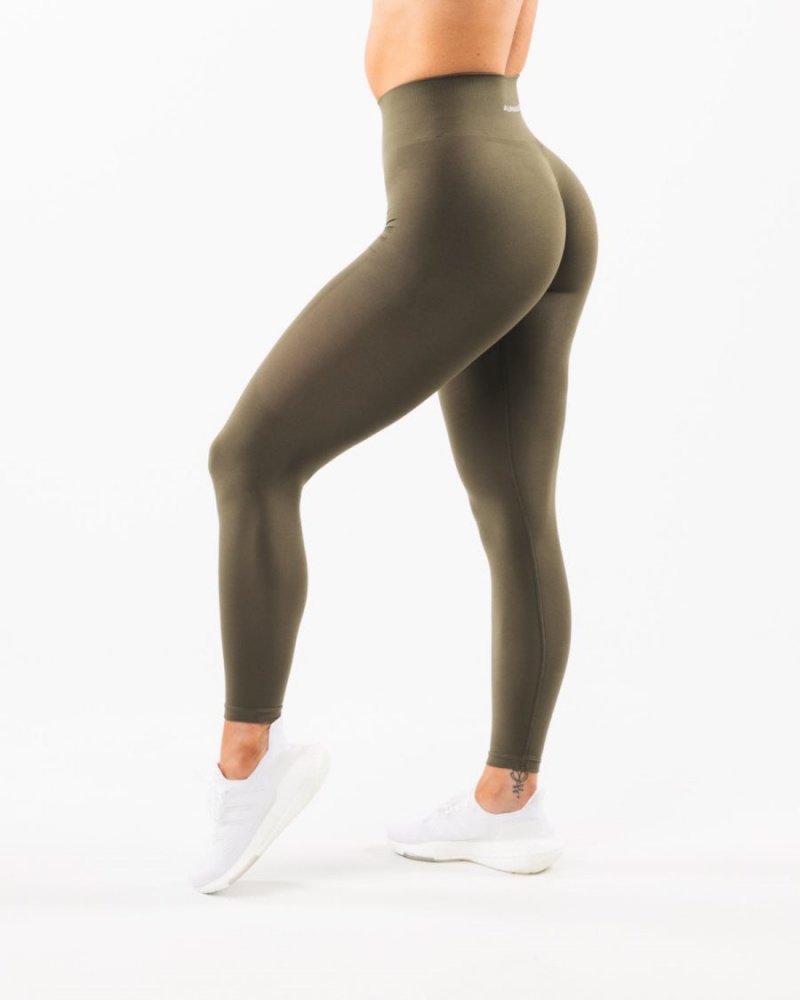 Women's Alphalete Amplify Legging Leggings Oak | 4079-CQPHR