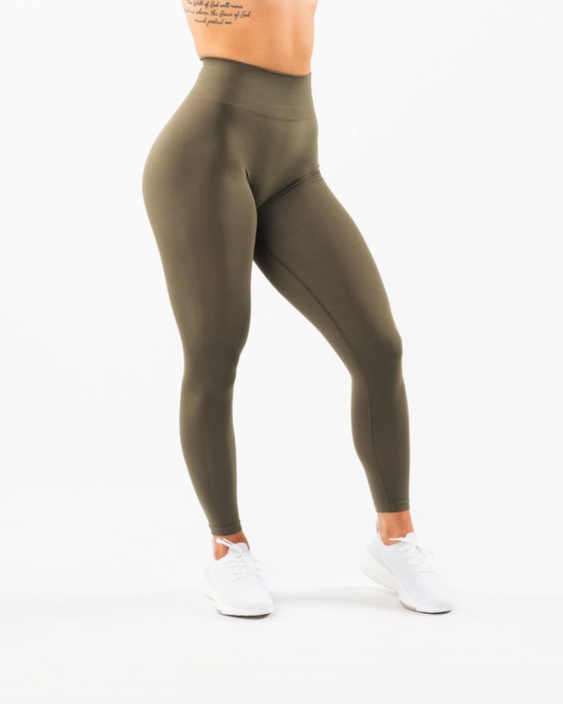 Women's Alphalete Amplify Legging Leggings Oak | 4079-CQPHR