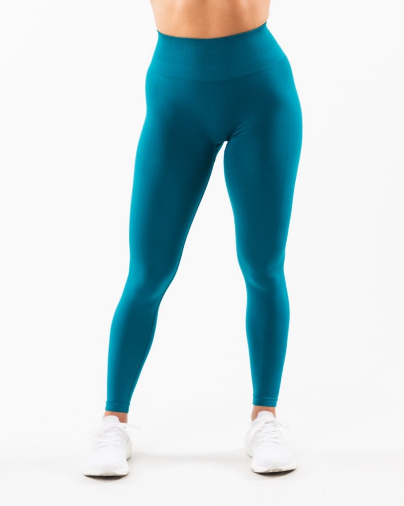 Women's Alphalete Amplify Legging Leggings Galactic Ocean | 5472-DZYHK