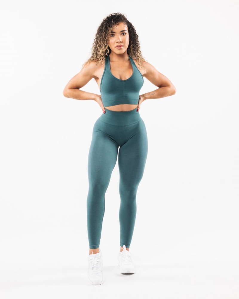 Women's Alphalete Amplify Legging Leggings Ocean | 5431-FHUAC