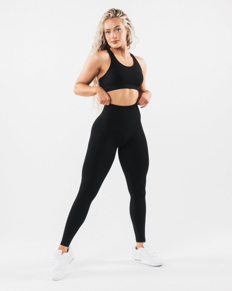 Women's Alphalete Amplify Legging Leggings Black | 4137-ZPRIO