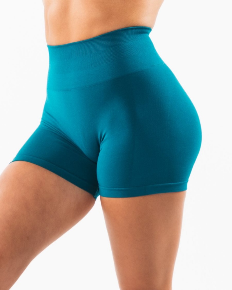 Women's Alphalete Amplify Short 4.5" Shorts Galactic Ocean | 1298-IASHX