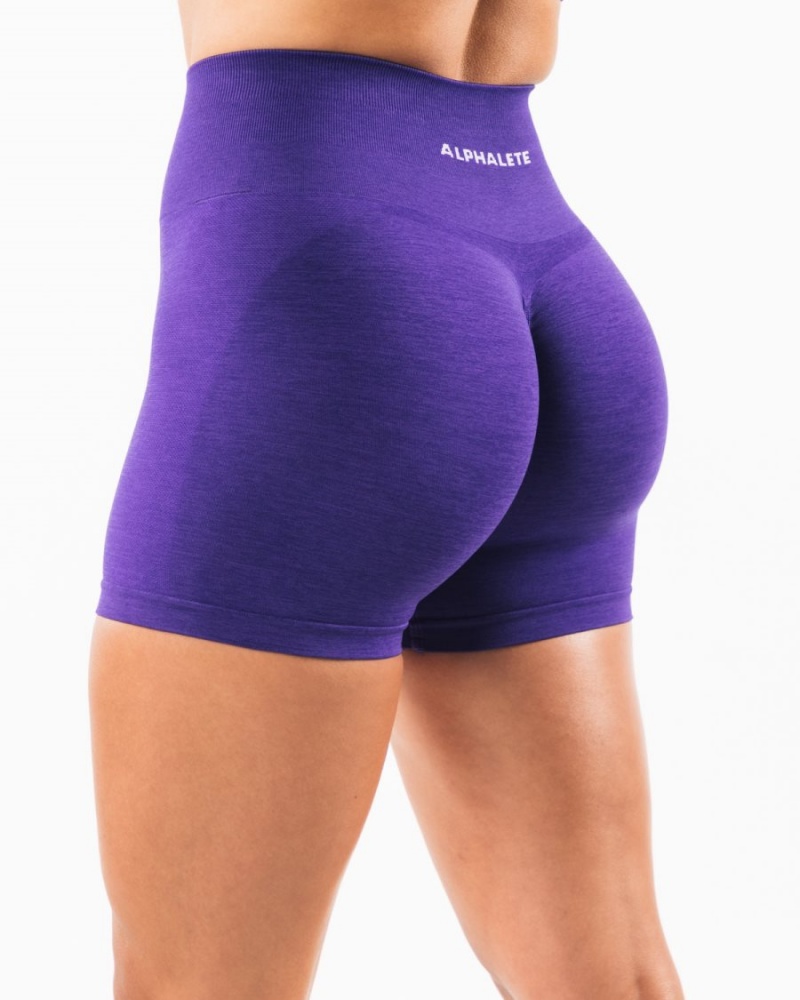 Women\'s Alphalete Amplify Short 4.5" Shorts Electric Purple | 2964-PWYNO