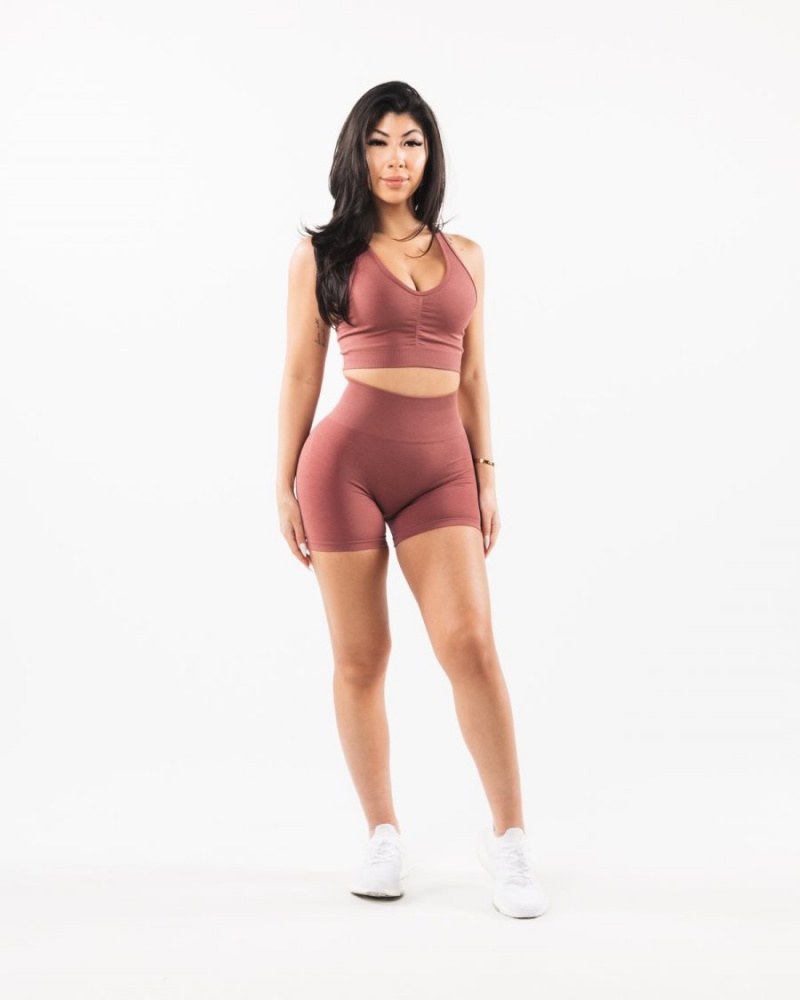 Women's Alphalete Amplify Short 4.5" Shorts Rose | 0546-KIVEX