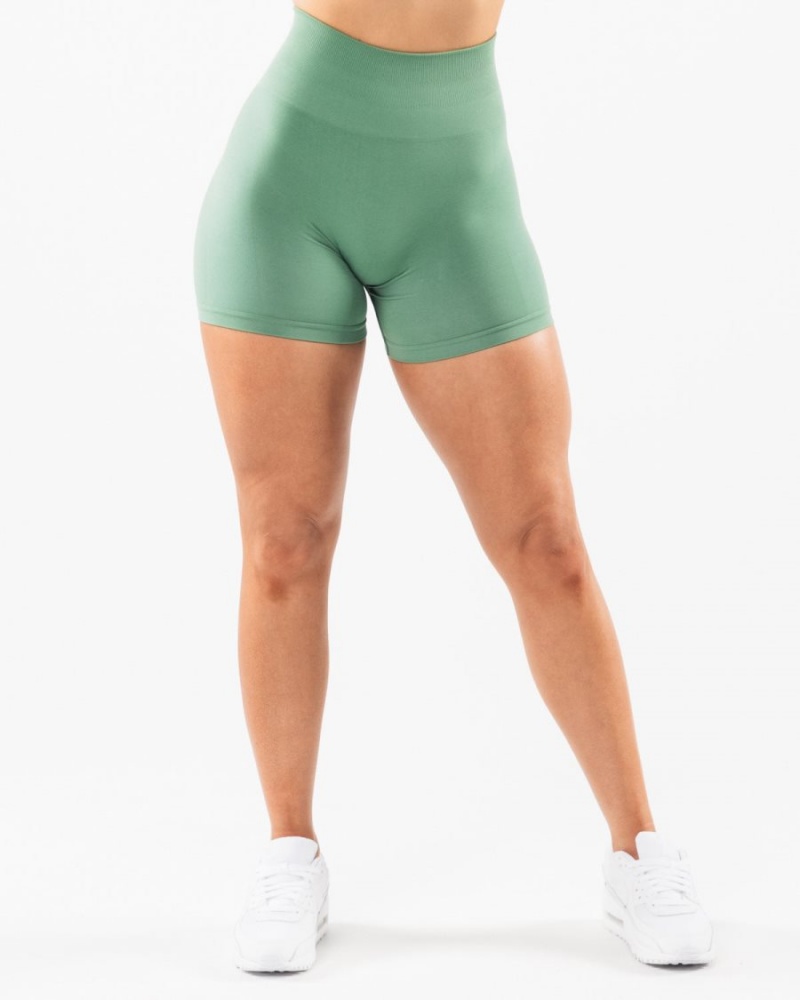 Women's Alphalete Amplify Short 4.5" Shorts Jade | 9287-YLKNR