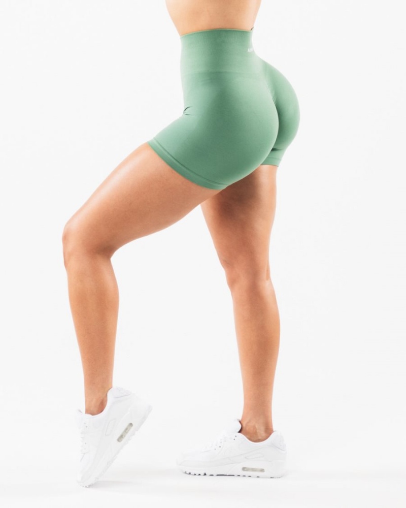 Women's Alphalete Amplify Short 4.5" Shorts Jade | 9287-YLKNR