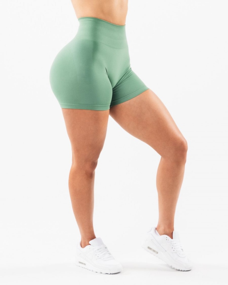 Women's Alphalete Amplify Short 4.5" Shorts Jade | 9287-YLKNR