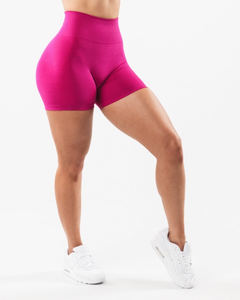 Women's Alphalete Amplify Short 4.5" Shorts Magenta | 7256-WZQRY