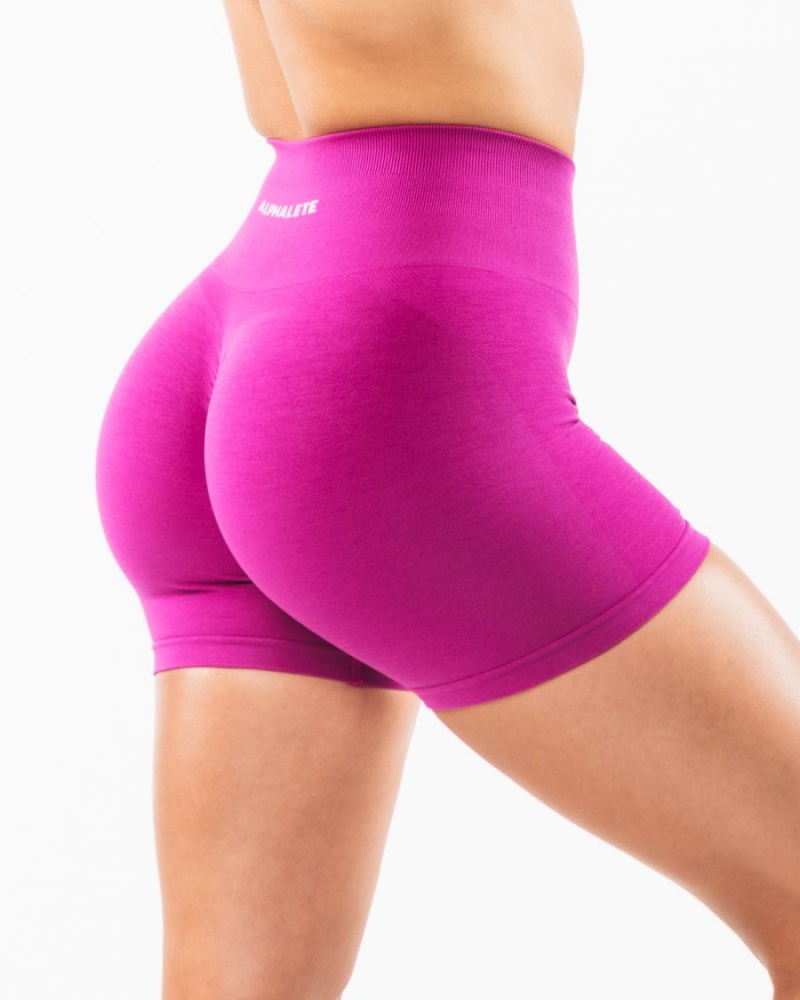 Women's Alphalete Amplify Short 4.5" Shorts Candy Crush | 7496-NLCPJ