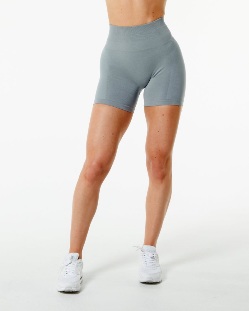 Women's Alphalete Amplify Short 4.5" Shorts Utility Grey | 9165-ETBWY