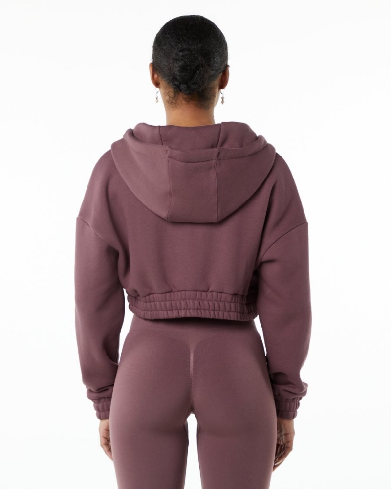 Women's Alphalete Classic Capital Full-Zip Crop Jacket Jackets Autumn | 6908-WGCSN