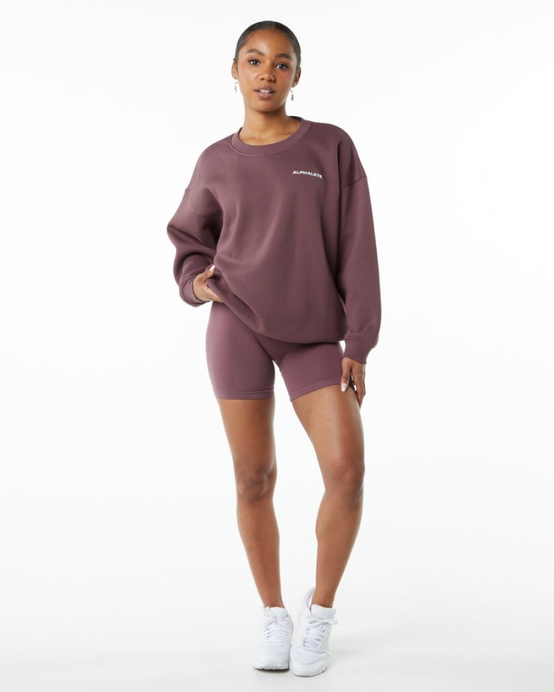 Women's Alphalete Classic Crew Long Sleeve Autumn | 4513-LYCVZ