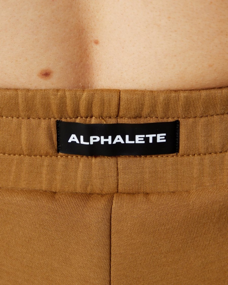 Women's Alphalete ELMTS Athletic Short 3.5" Shorts Almond | 3564-PUZLW