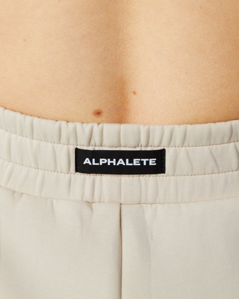 Women's Alphalete ELMTS Athletic Short 3.5" Shorts Vanilla | 9356-ABSMZ