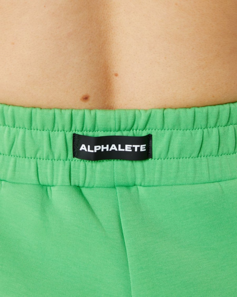 Women's Alphalete ELMTS Athletic Short 3.5" Shorts Irish Green | 0387-KVDPS