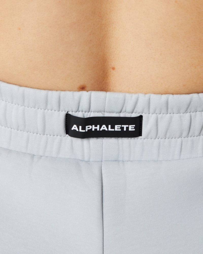 Women's Alphalete ELMTS Athletic Short 3.5" Shorts Oyster Grey | 9302-SWLHO