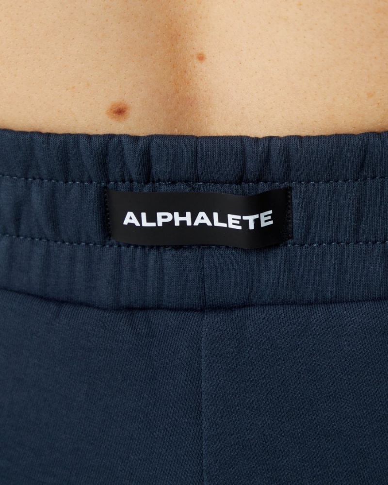 Women's Alphalete ELMTS Athletic Short 3.5" Shorts Harbor Navy | 5174-JFPUT