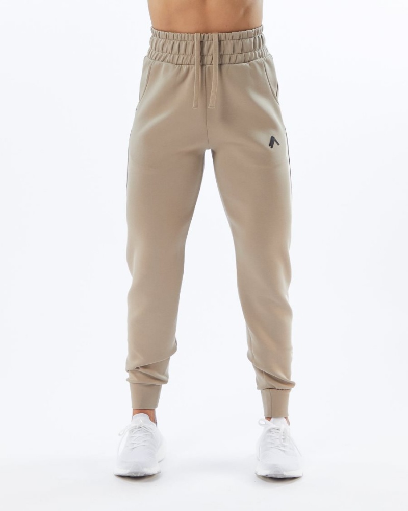 Women's Alphalete ELMTS Cuffed Jogger Jogger Tan | 7861-HXMQW