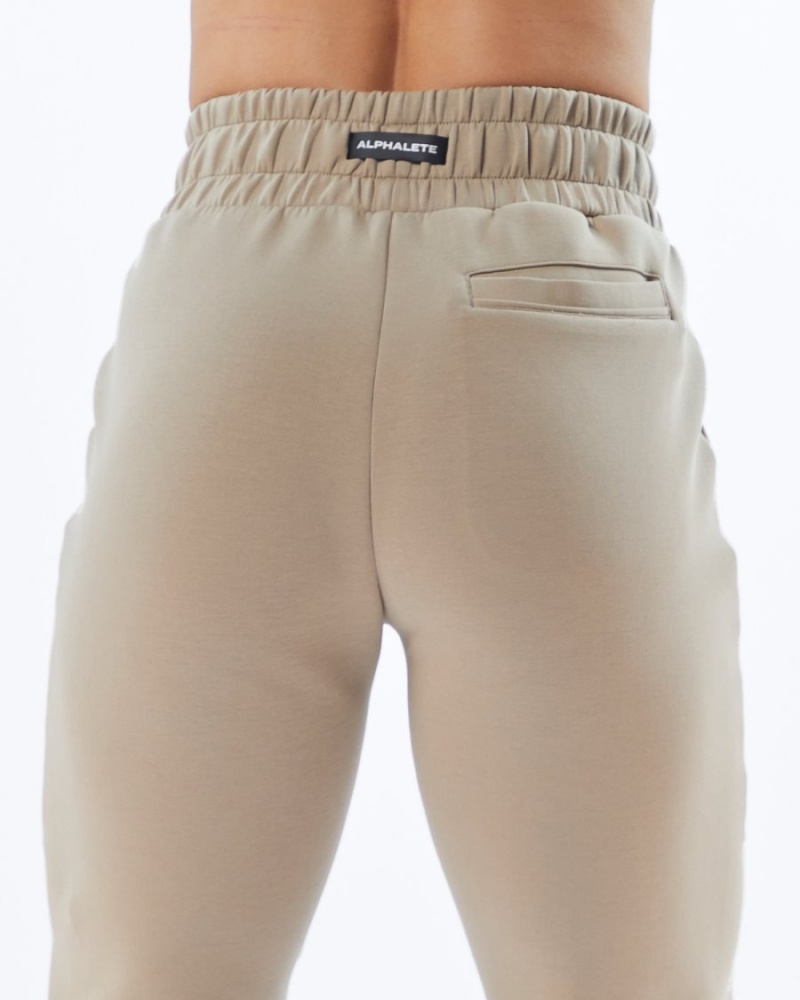 Women's Alphalete ELMTS Cuffed Jogger Jogger Tan | 7861-HXMQW