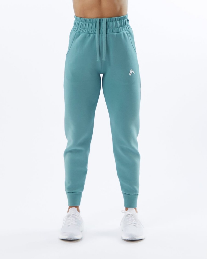 Women's Alphalete ELMTS Cuffed Jogger Jogger Teal | 5127-YPZUN