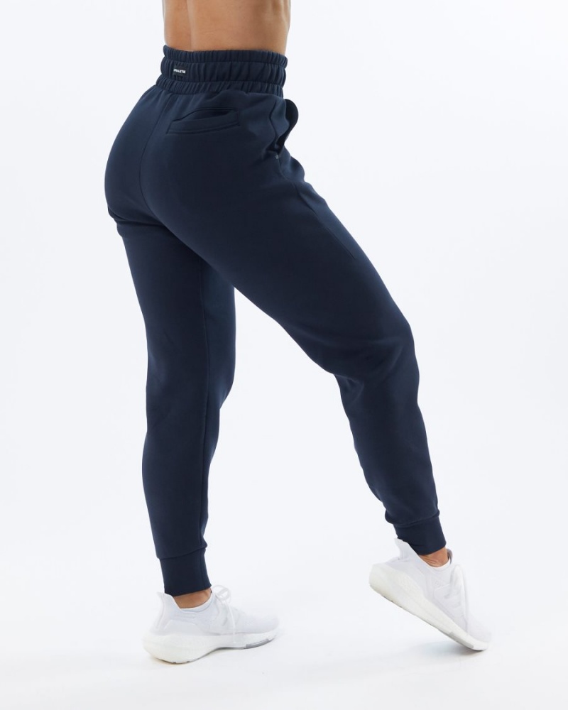 Women's Alphalete ELMTS Cuffed Jogger Jogger Navy | 2609-OVTBR