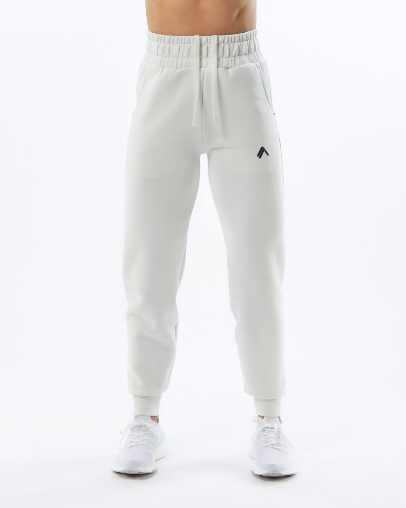 Women's Alphalete ELMTS Cuffed Jogger Jogger Cream | 9135-JRHYK