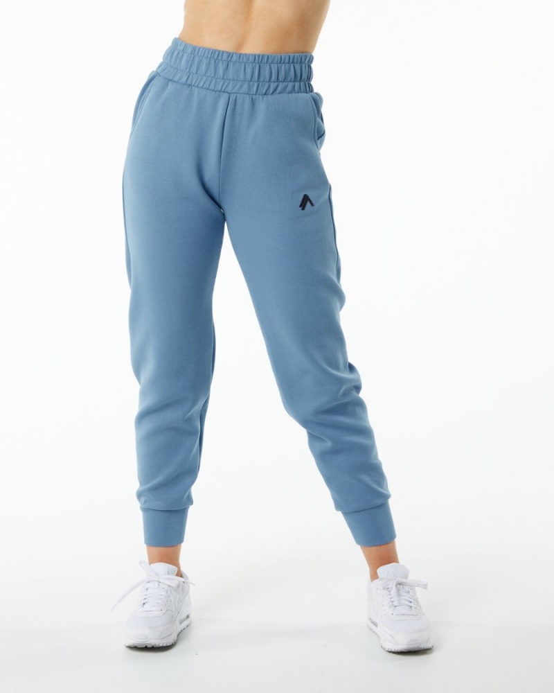 Women's Alphalete ELMTS Cuffed Jogger Jogger Fog Blue | 5394-KMOWC