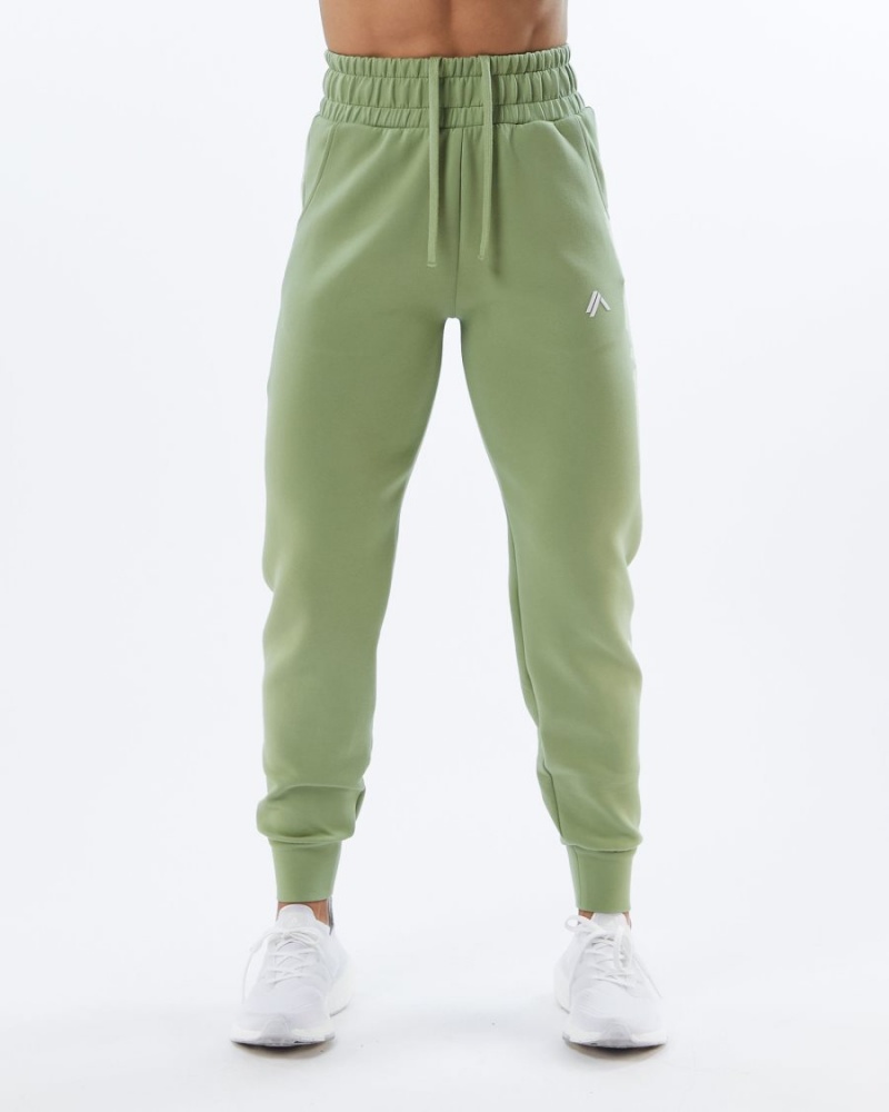 Women's Alphalete ELMTS Cuffed Jogger Jogger Light Green | 3950-MXCVZ