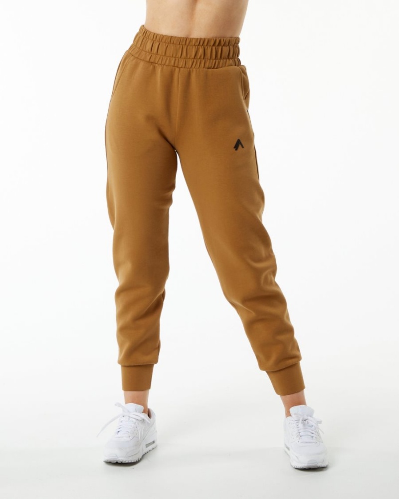 Women's Alphalete ELMTS Cuffed Jogger Jogger Almond | 2317-WPHIS