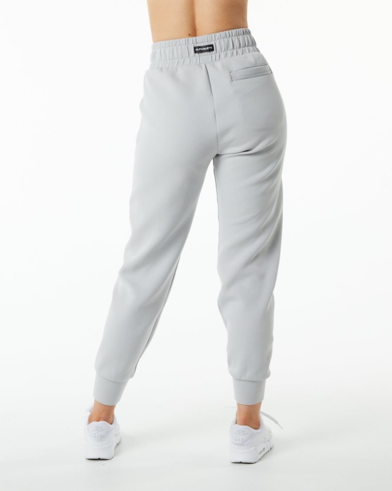 Women's Alphalete ELMTS Cuffed Jogger Jogger Oyster Grey | 1932-KHAWF