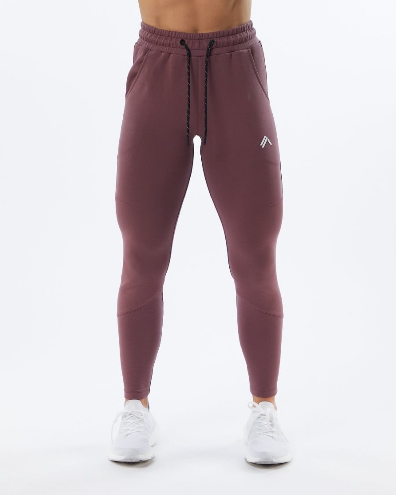 Women's Alphalete ELMTS Zip Jogger Jogger Mauve | 1409-KYFZN