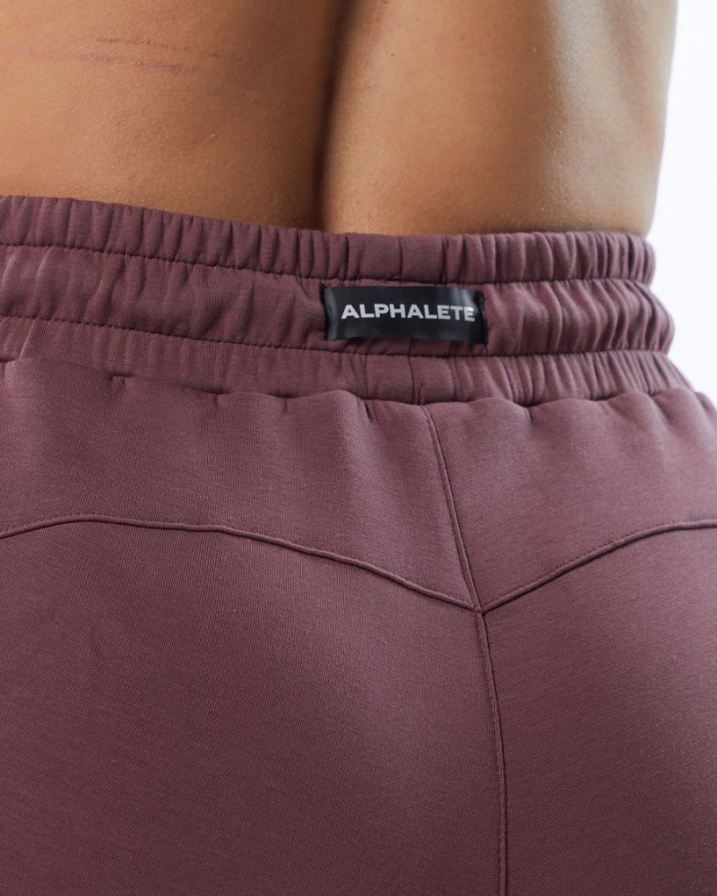 Women's Alphalete ELMTS Zip Jogger Jogger Mauve | 1409-KYFZN