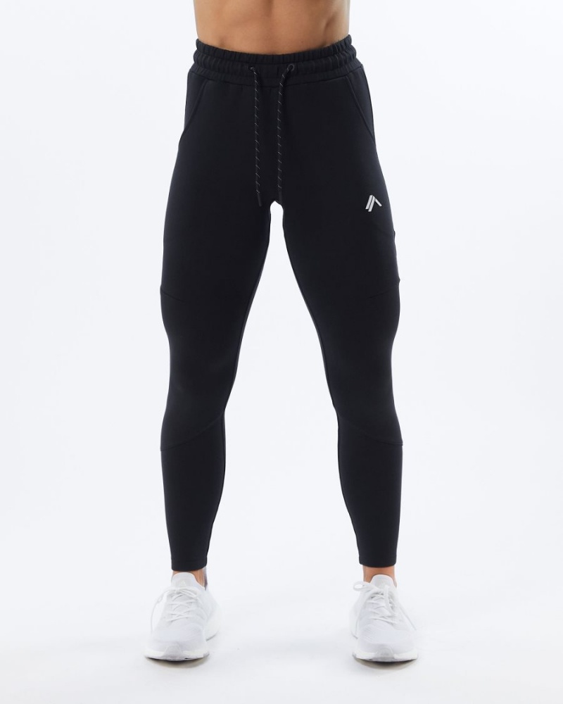 Women's Alphalete ELMTS Zip Jogger Jogger Black | 5946-UAFOB