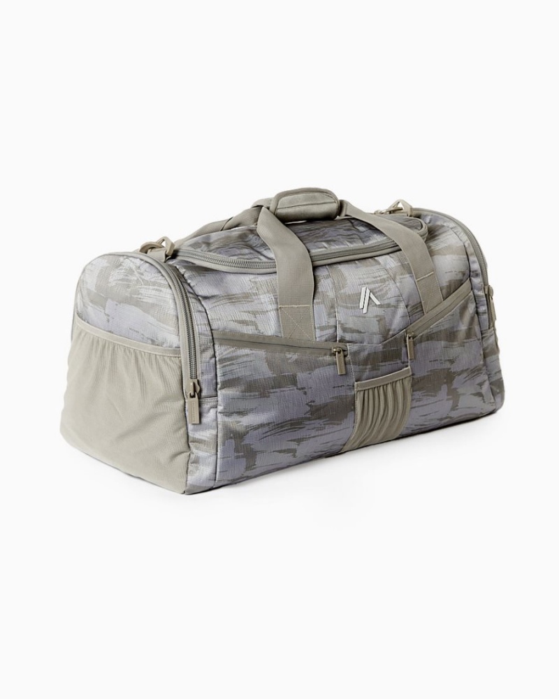 Women's Alphalete Essential Duffel Bag Accessories Desert Canvas Camo | 1386-LKSDB