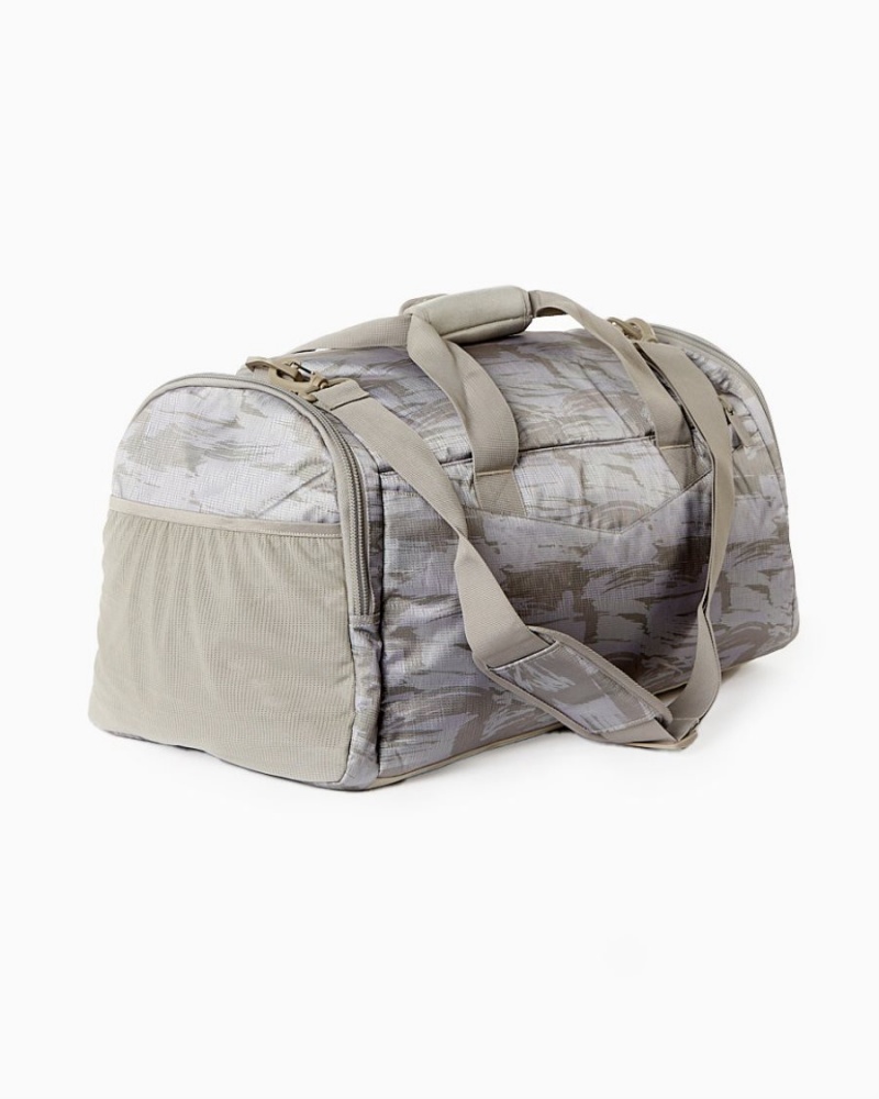 Women's Alphalete Essential Duffel Bag Accessories Desert Canvas Camo | 1386-LKSDB