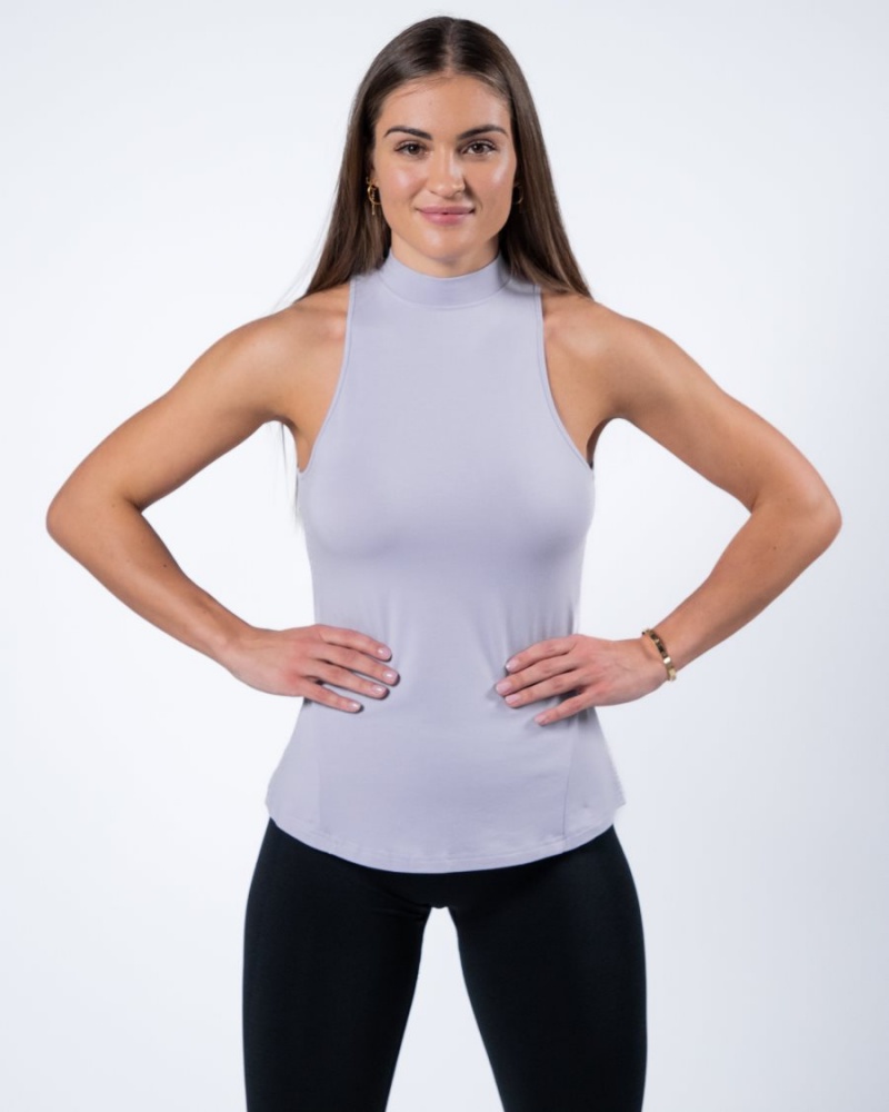 Women\'s Alphalete Evo Tank Tank Top Lilac Haze | 7290-JVTXE