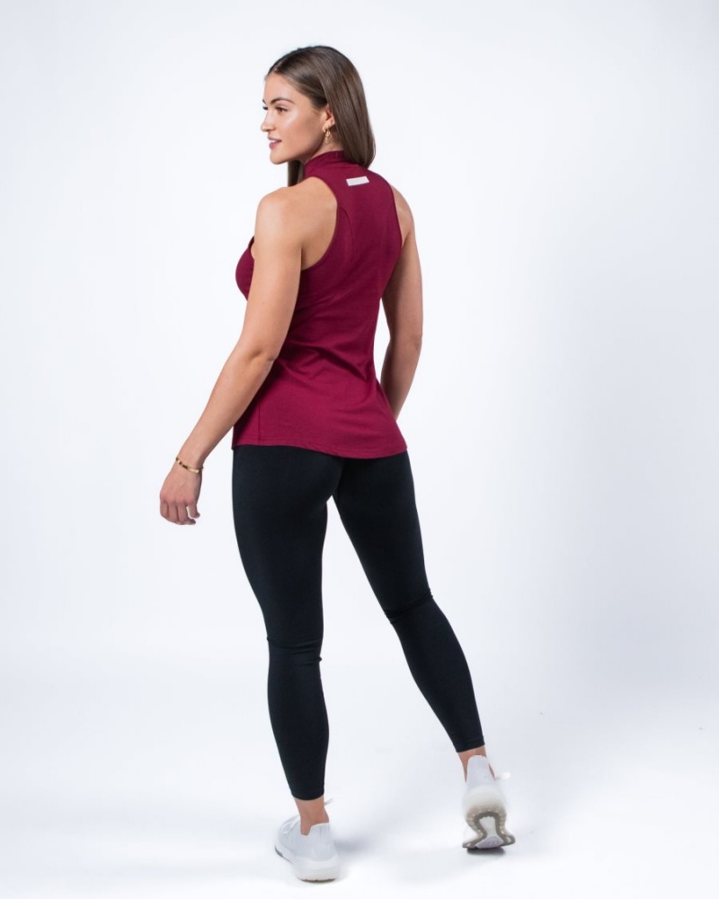 Women's Alphalete Evo Tank Tank Top Ruby Red | 4712-SUEBW