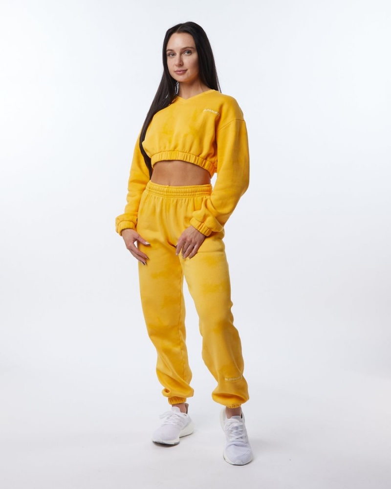 Women's Alphalete HCTS Jogger Jogger Honey | 7368-OYDQJ