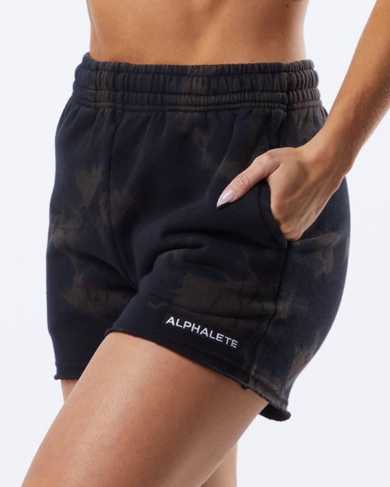 Women's Alphalete HCTS Short 3.5" Shorts Faded Black | 2654-KSLMX