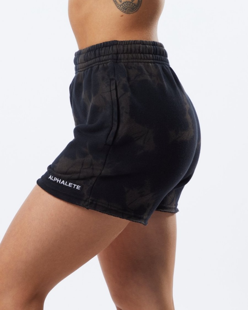 Women's Alphalete HCTS Short 3.5" Shorts Faded Black | 2654-KSLMX