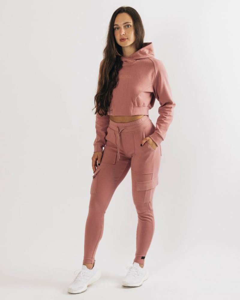 Women's Alphalete Identity Cargo Jogger Cranberry Ice | 2436-IVYEZ