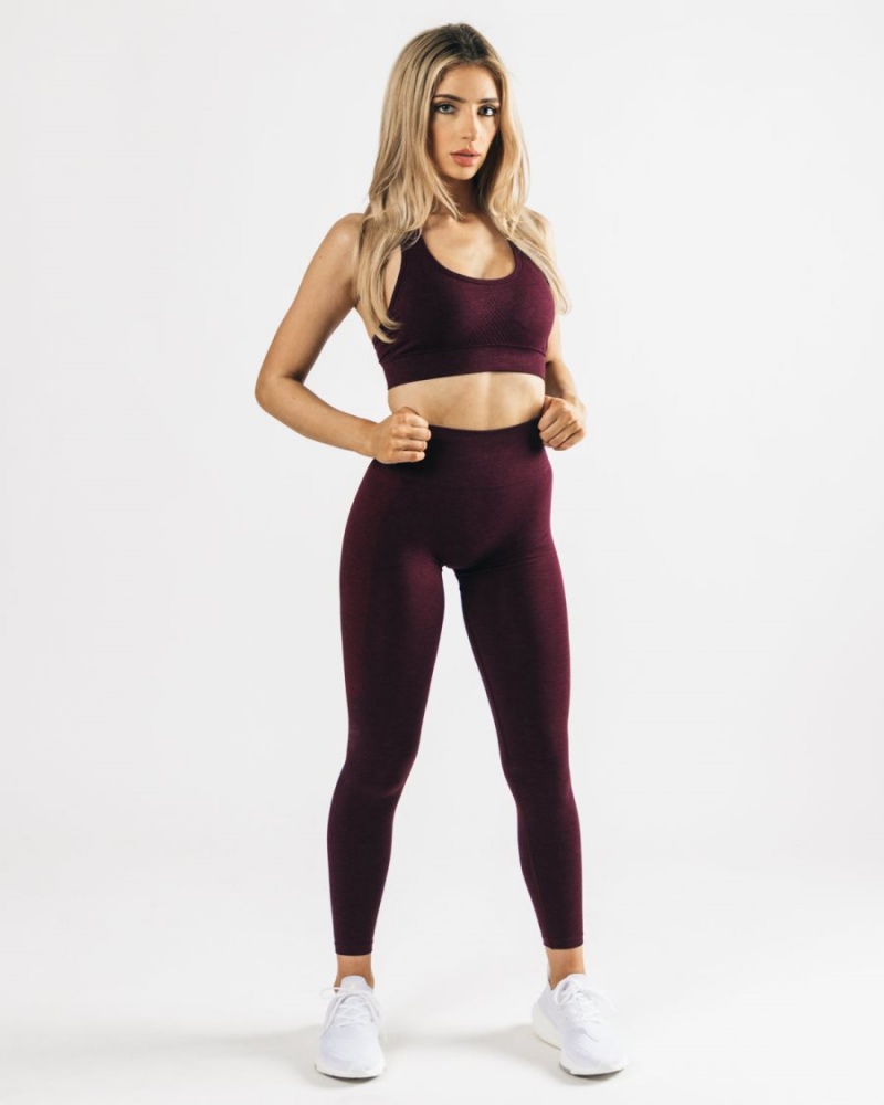 Women's Alphalete Impact Bra Sports Bra Black Cherry | 1348-QJDGB