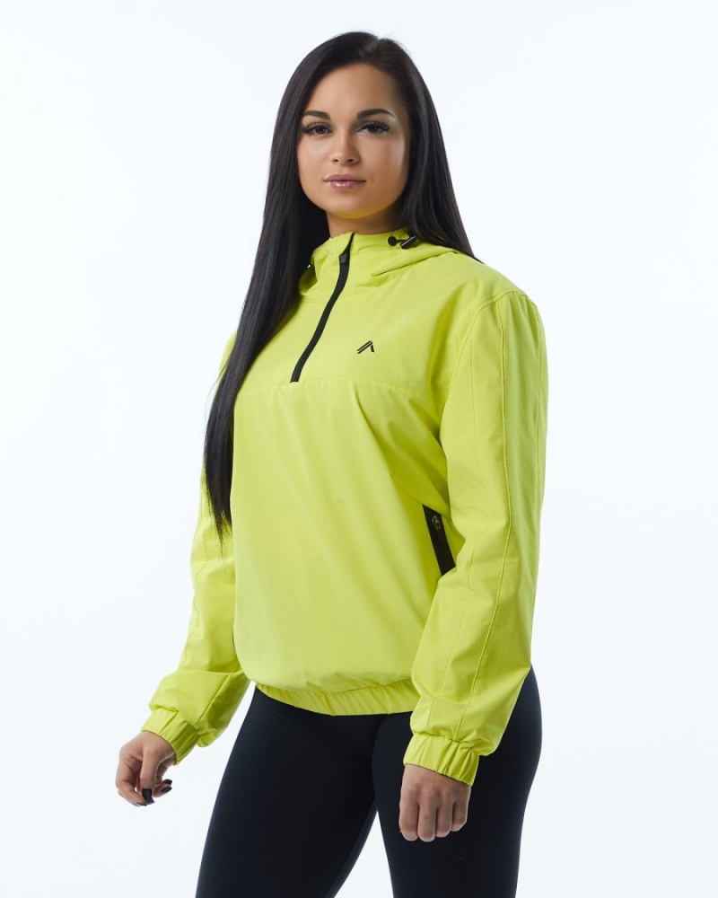 Women's Alphalete Infinity Tech Jacket Jackets Citrus Slice | 8972-GJEHD