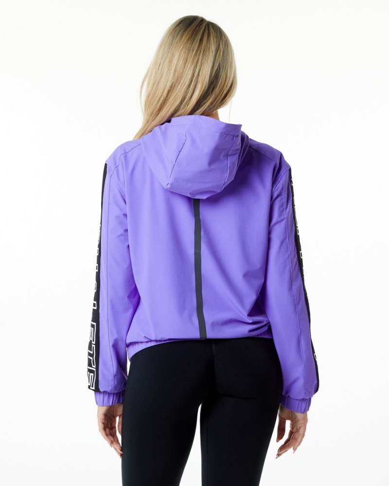 Women's Alphalete Infinity Tech Jacket Jackets Synthetic Violet | 5871-NMADW