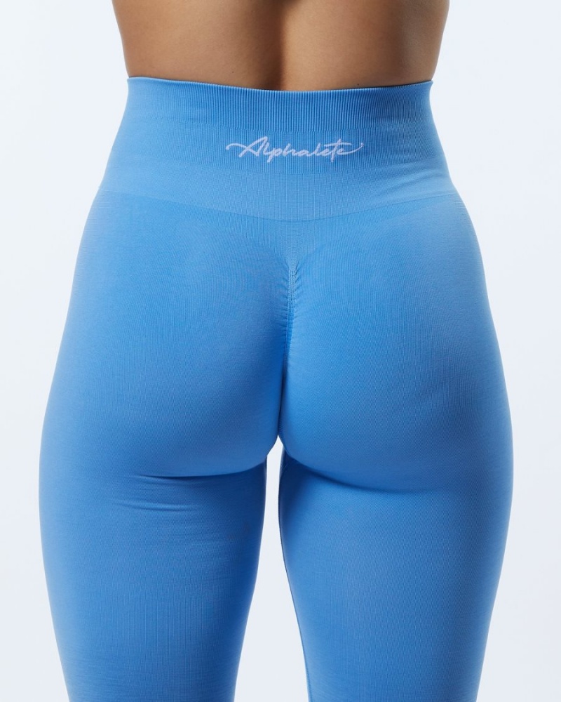 Women's Alphalete Ombre Amplify Legging Leggings Blue Moon | 7635-DHJFE